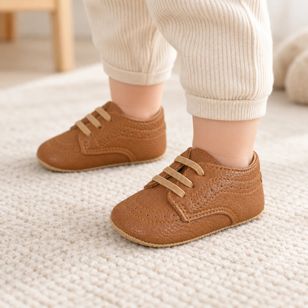 跨境爆款婴儿鞋春秋0-1岁宝宝鞋休闲英伦风学步鞋批发 baby shoes — 2507棕色