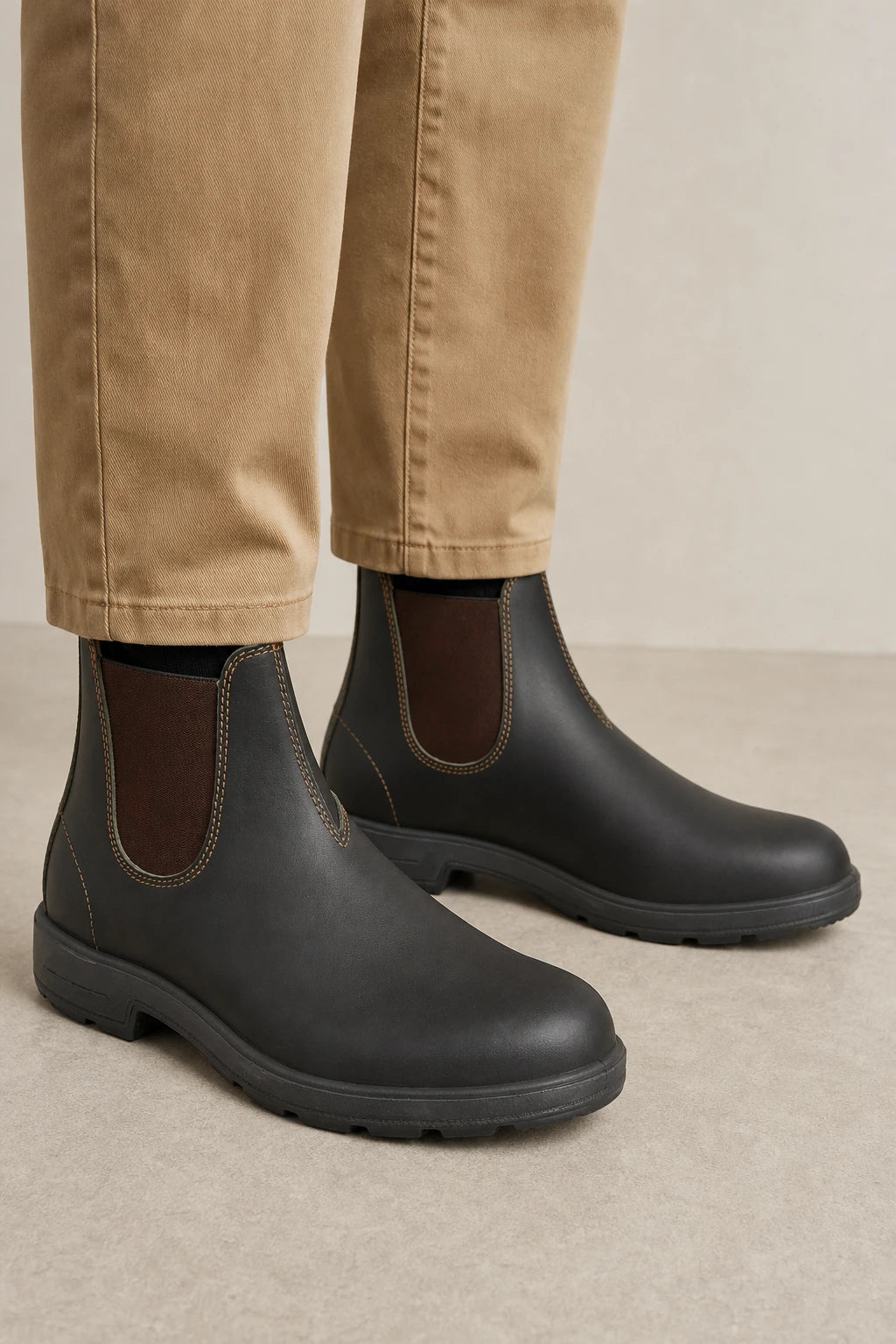 Botines Chelsea De Cuero Sintético