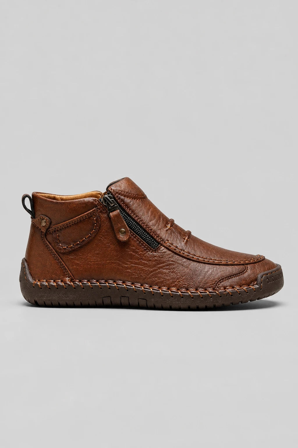 Botines Marrón De Cuero