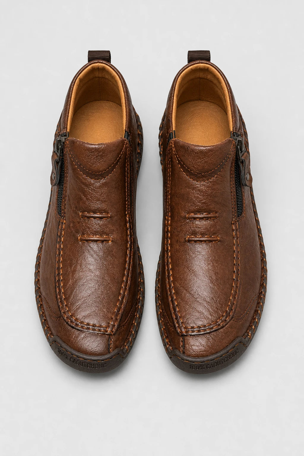 Botines Marrón De Cuero