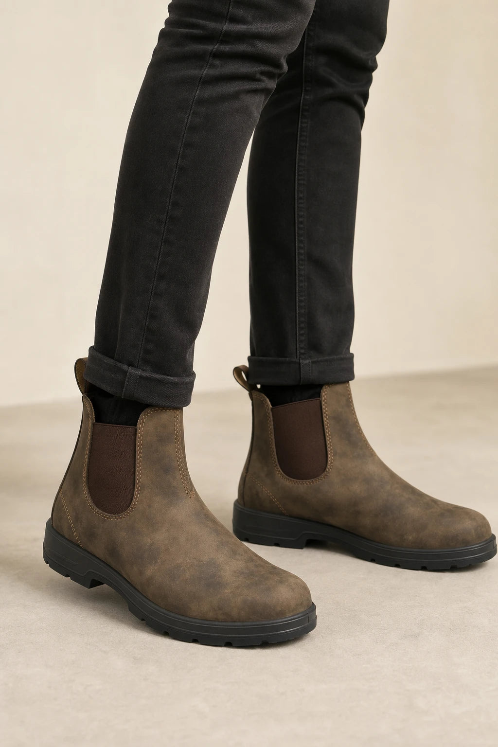 Botines Marron Mujer Chelsea Unisex