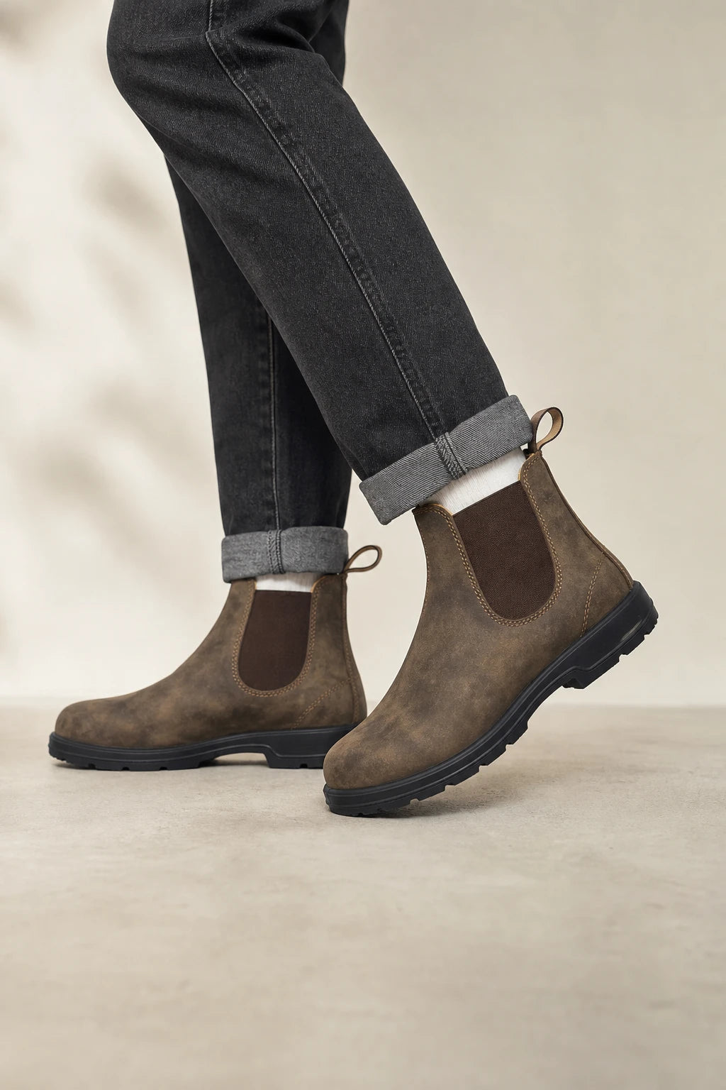 Botines Marron Mujer Chelsea Unisex