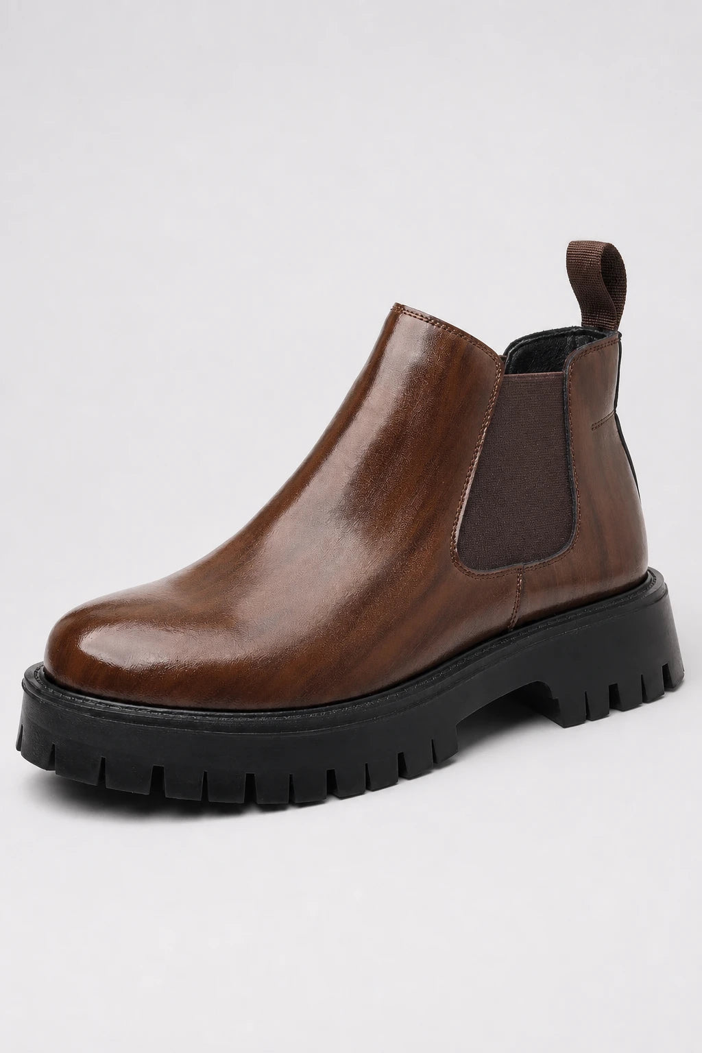 Botines Otoño Marrón De Cuero