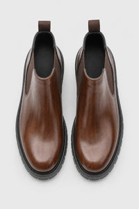 Botines Otoño Marrón De Cuero