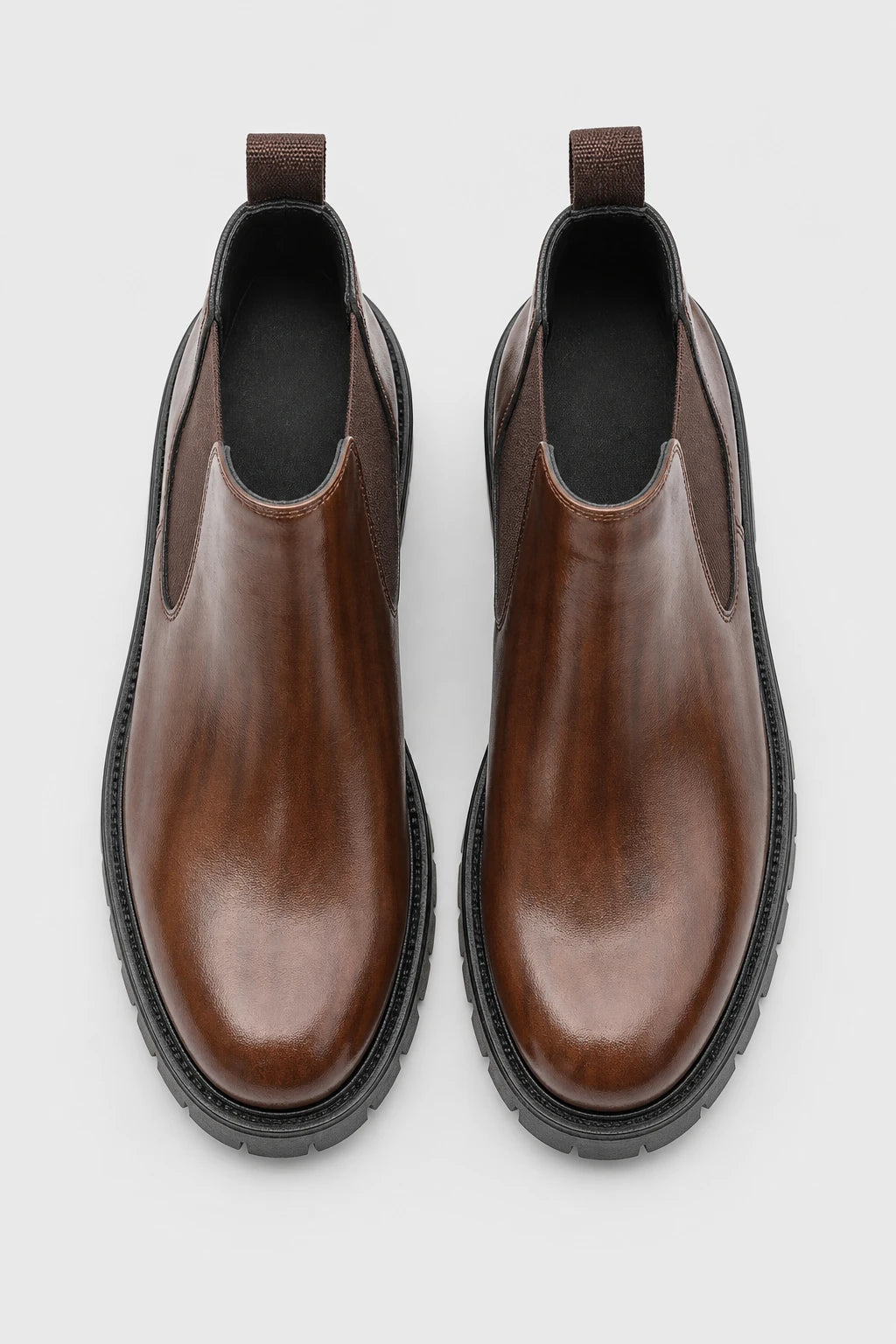 Botines Otoño Marrón De Cuero