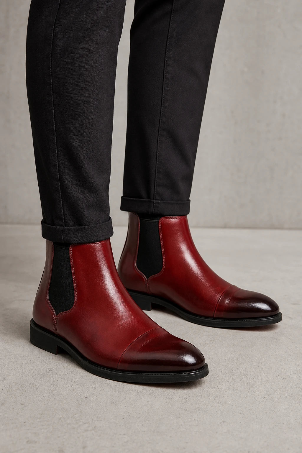 Botines Poliuretano Botas Chelsea Suela Roja