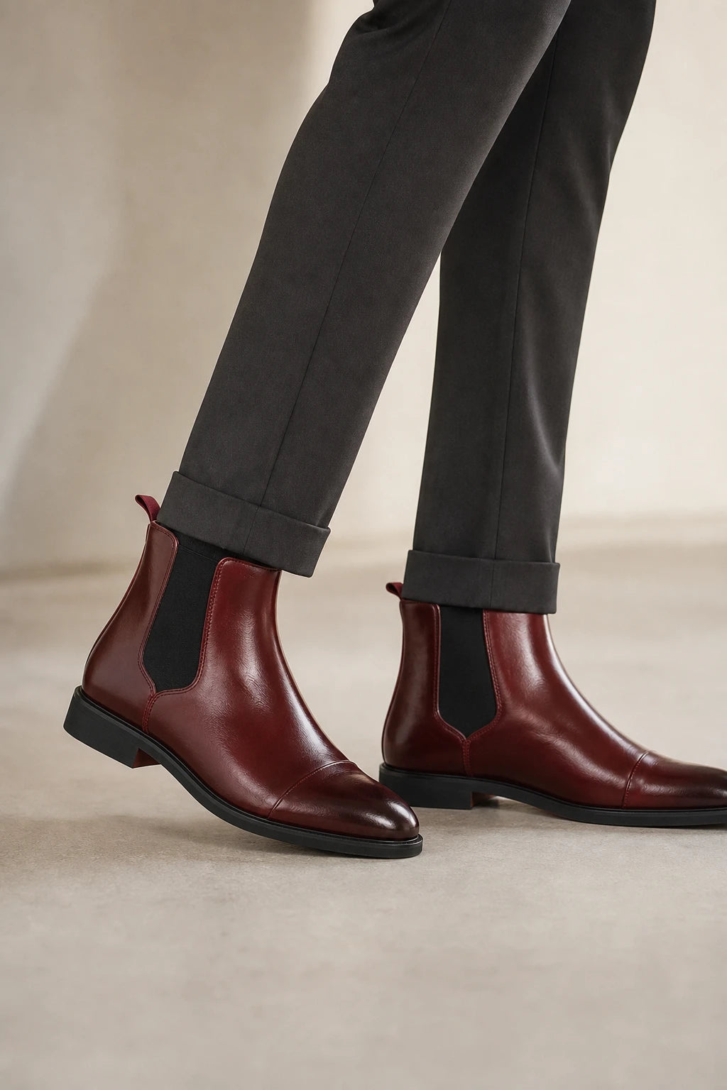 Botines Poliuretano Botas Chelsea Suela Roja