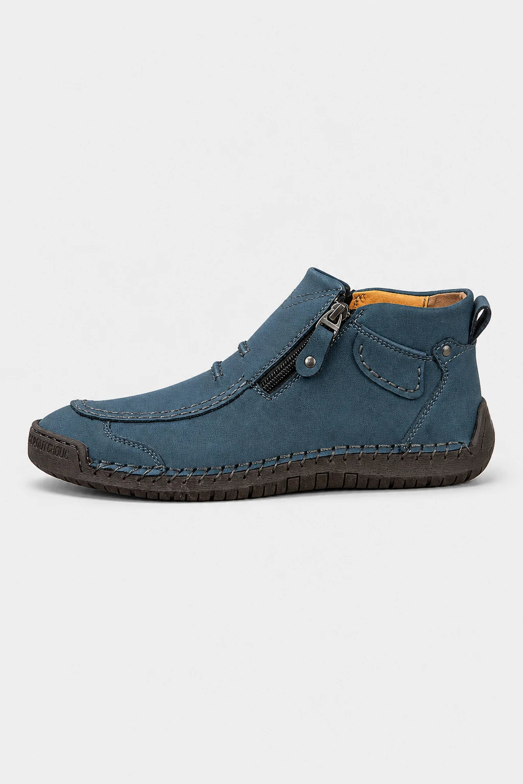 Botines PU Cuero Cremallera Lateral