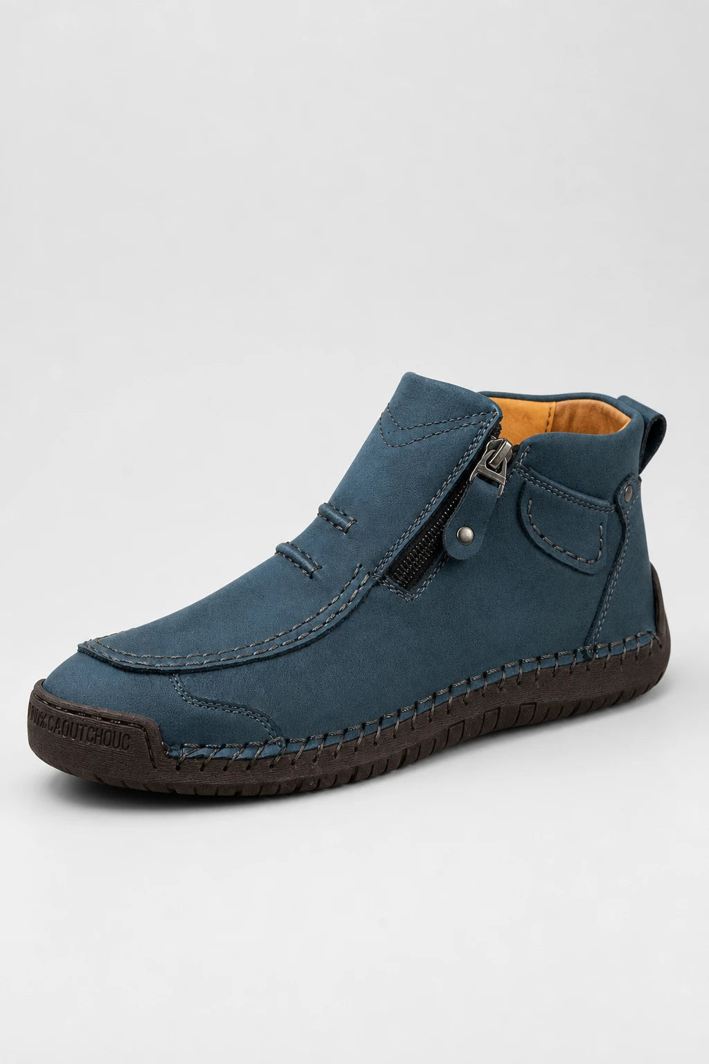 Botines PU Cuero Cremallera Lateral