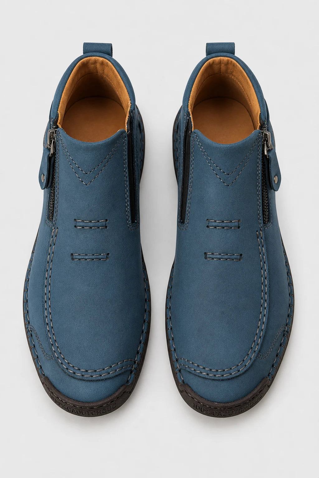 Botines PU Cuero Cremallera Lateral