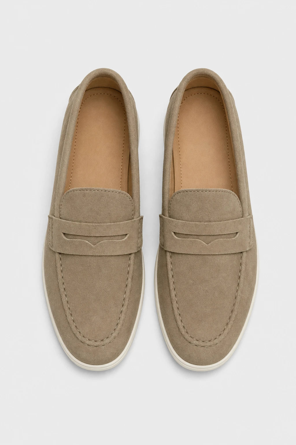 Mocasines Ante Sintético Sin Cordones