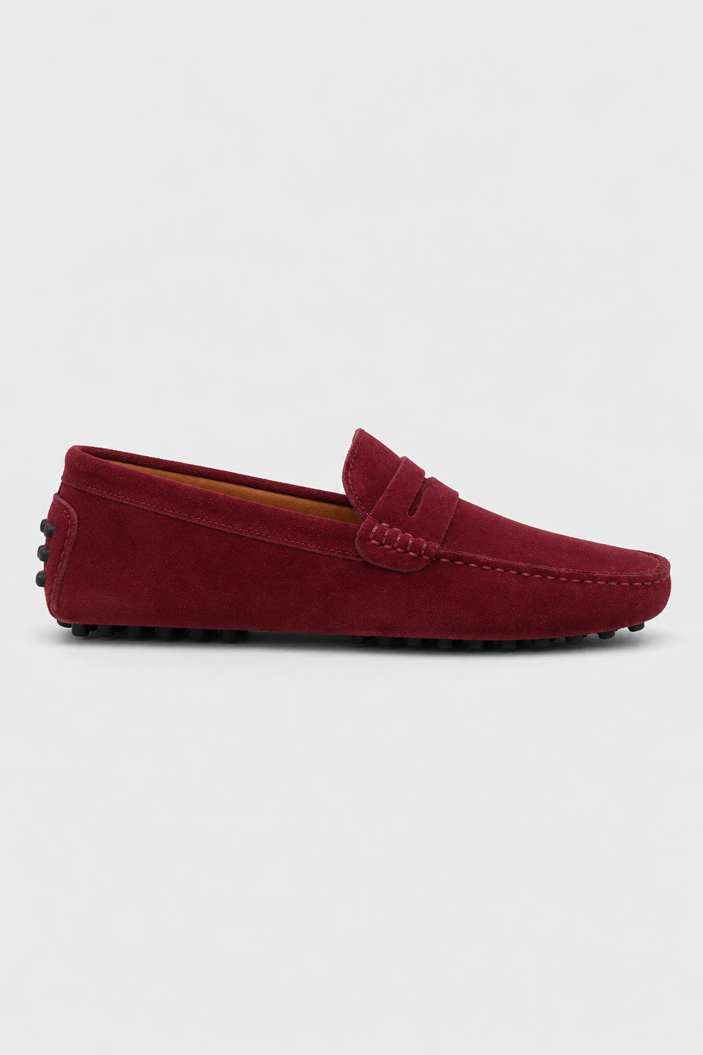 Mocasines Burdeos Hombre De Ante
