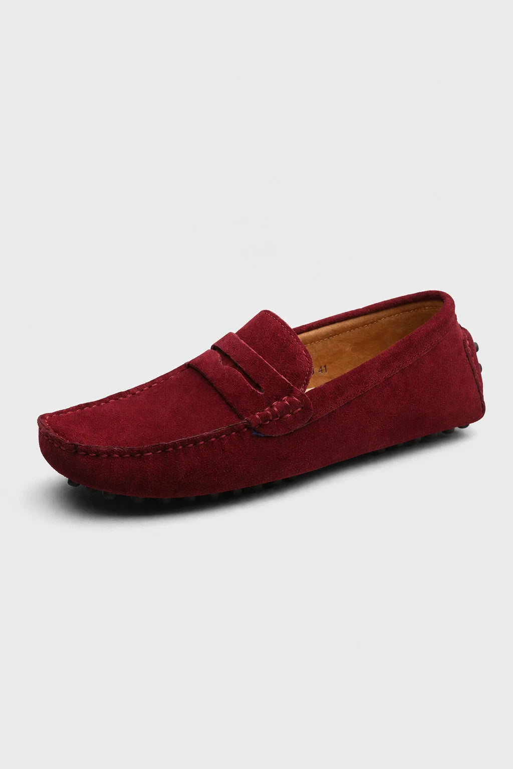 Mocasines Burdeos Hombre De Ante
