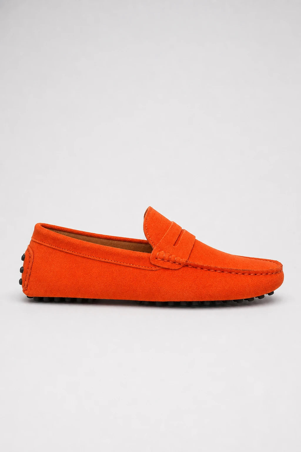 Mocasines Comodos Hombre Gamuza Naranja