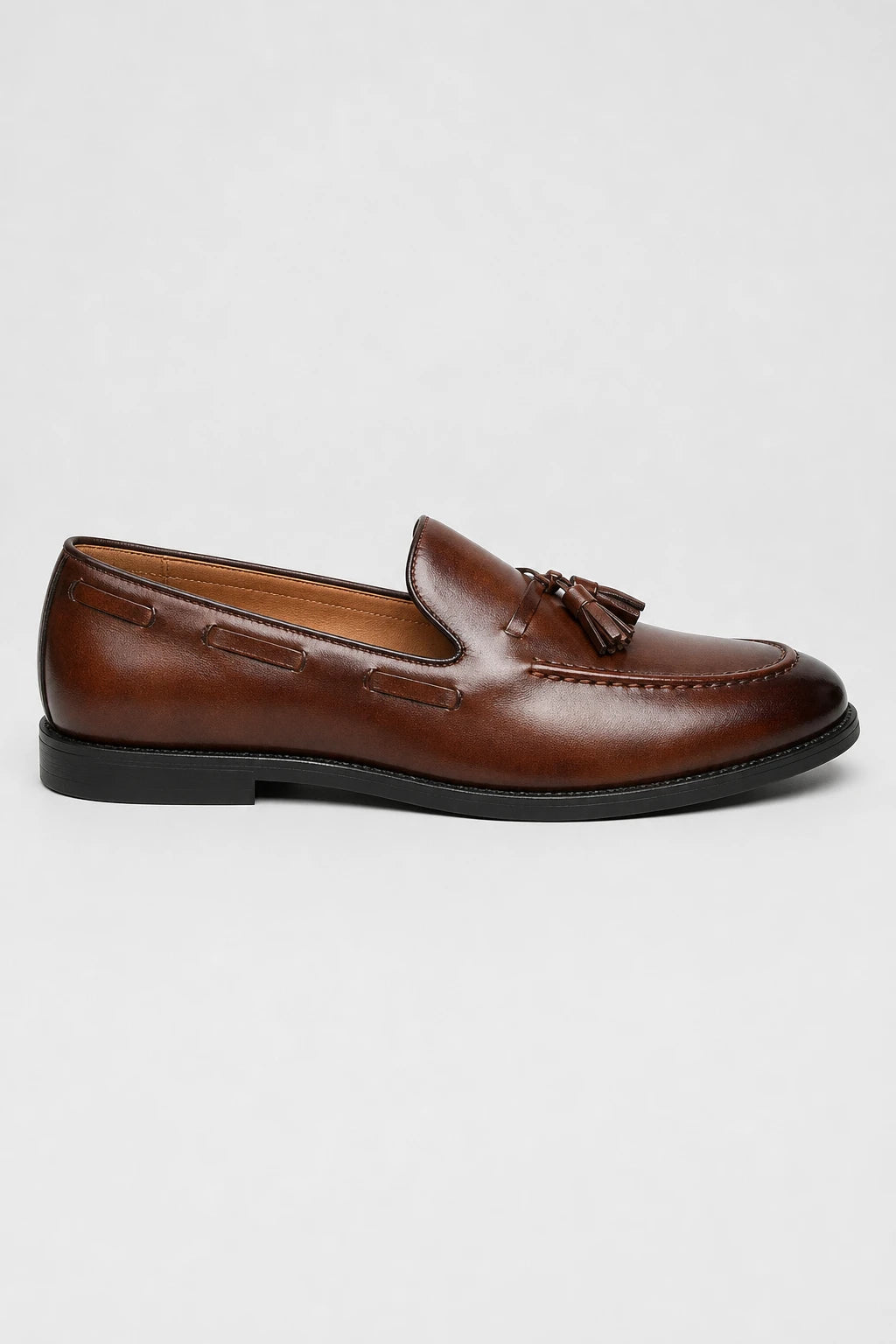 Mocasines Con Borlas Hombre Marrón