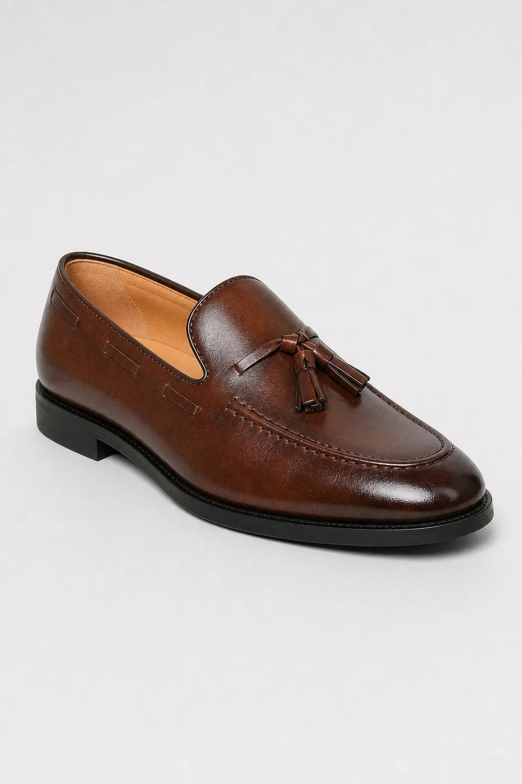 Mocasines Con Borlas Hombre Marrón