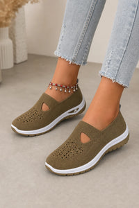 Mocasines De Algodón Sin Cordones De Tejido De Punto