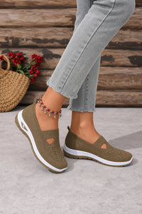 Mocasines De Algodón Sin Cordones De Tejido De Punto