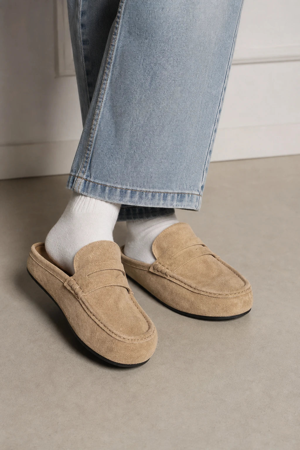 Mocasines Franela Destalonados Mocasín