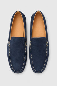 Mocasines Gamuza Azul