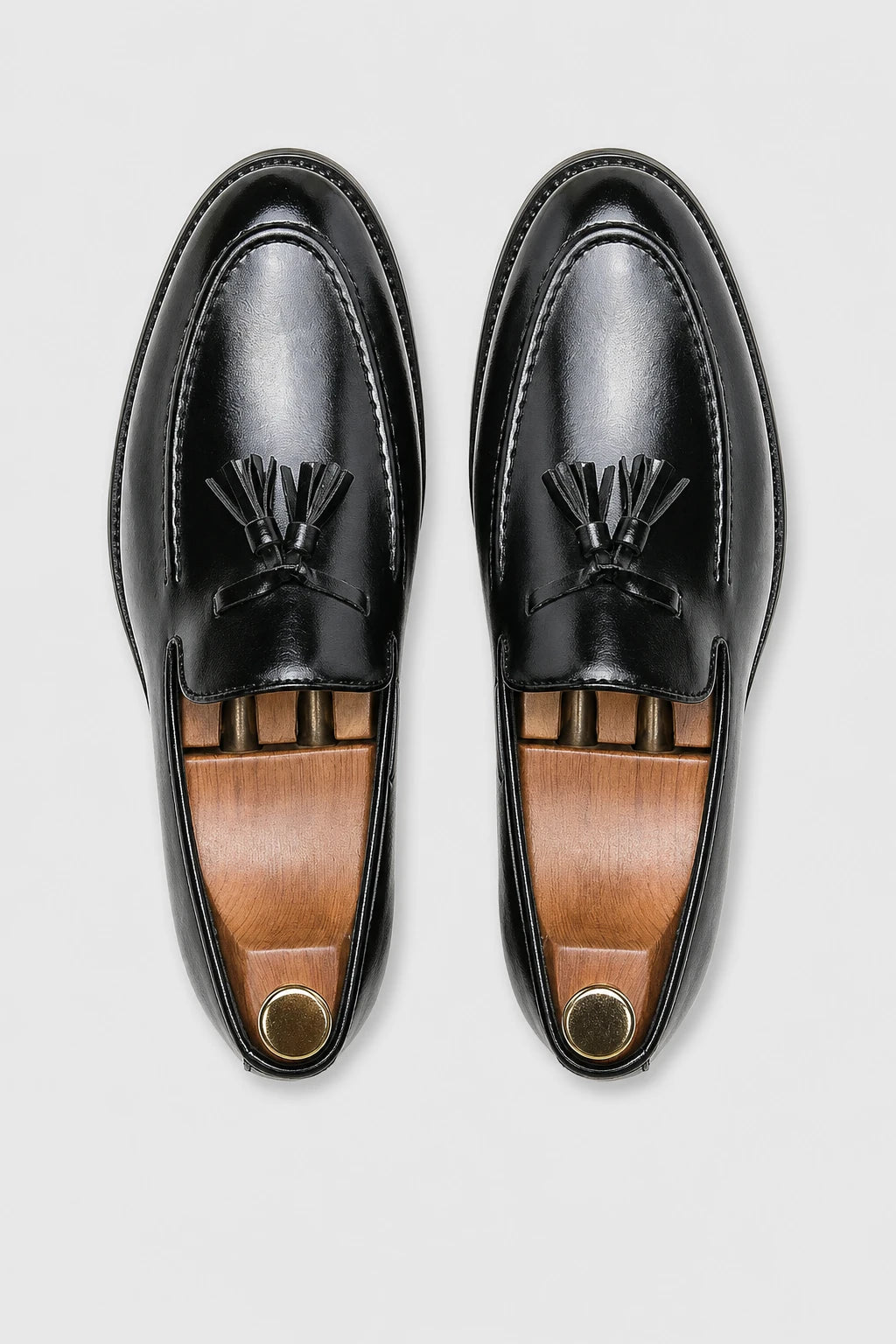 Mocasines Hombre Borlas De Piel Sintética