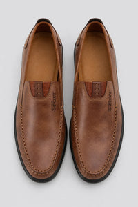 Mocasines Hombre Cuero Sin Cordones