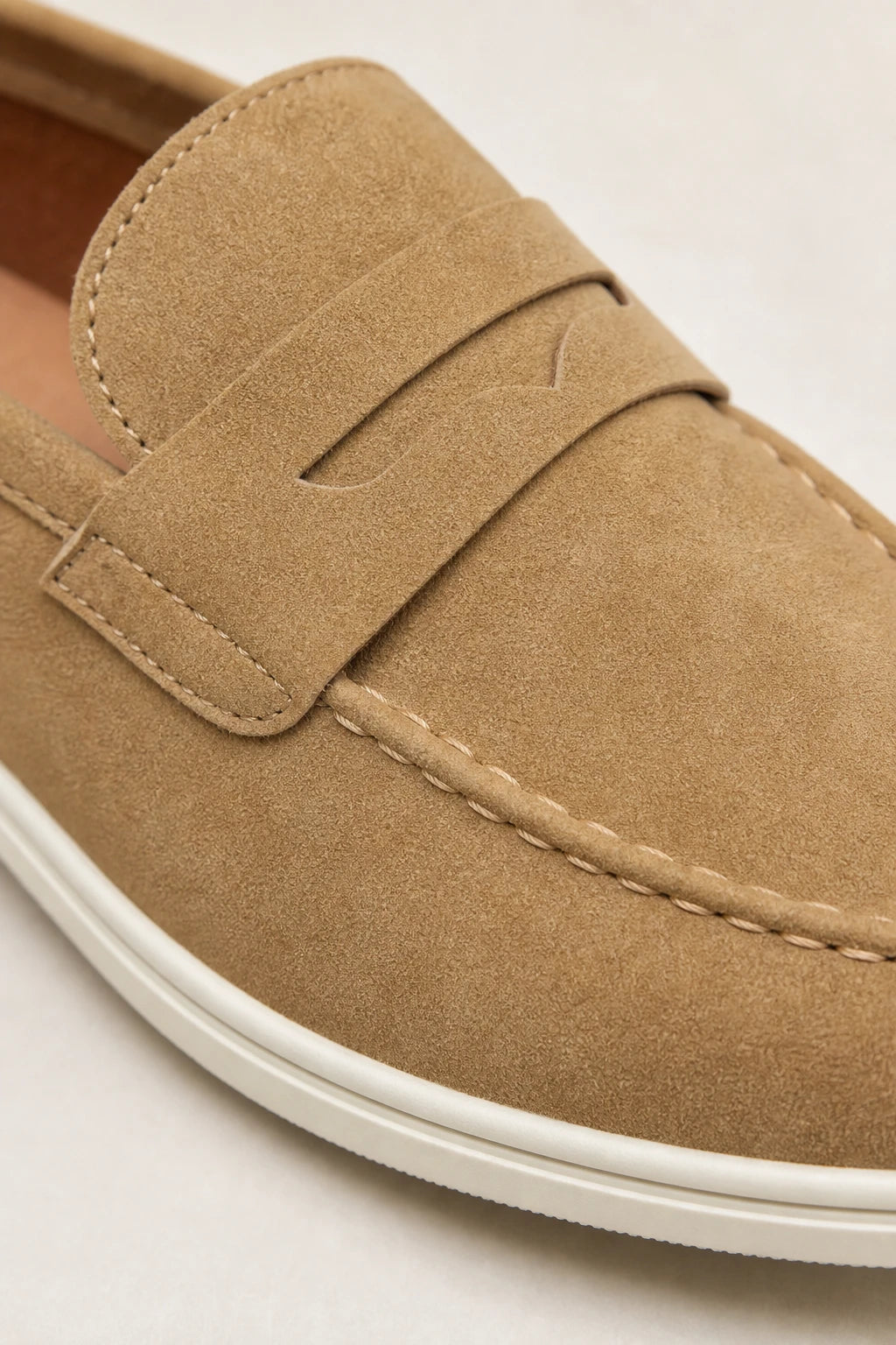 Mocasines Hombre Modernos De Gamuza Sintética Sin Cordones