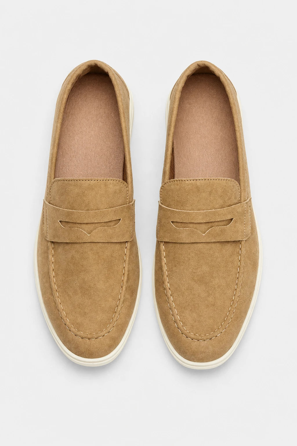 Mocasines Hombre Modernos De Gamuza Sintética Sin Cordones