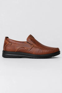 Mocasines Hombre Piel De Cuero Genuino Marrón