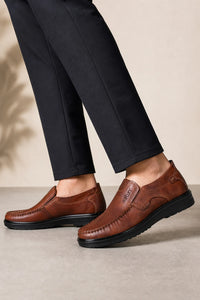 Mocasines Hombre Piel De Cuero Genuino Marrón