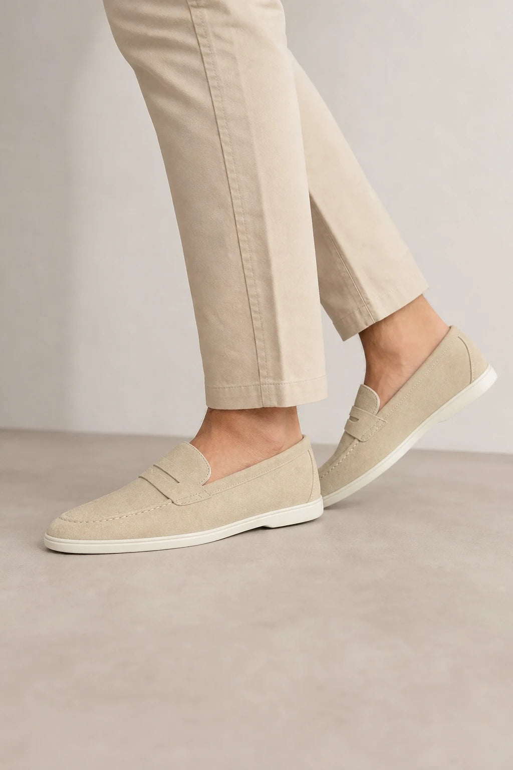 Mocasines Hombre Verano De Gamuza Sintética Sin Cordones