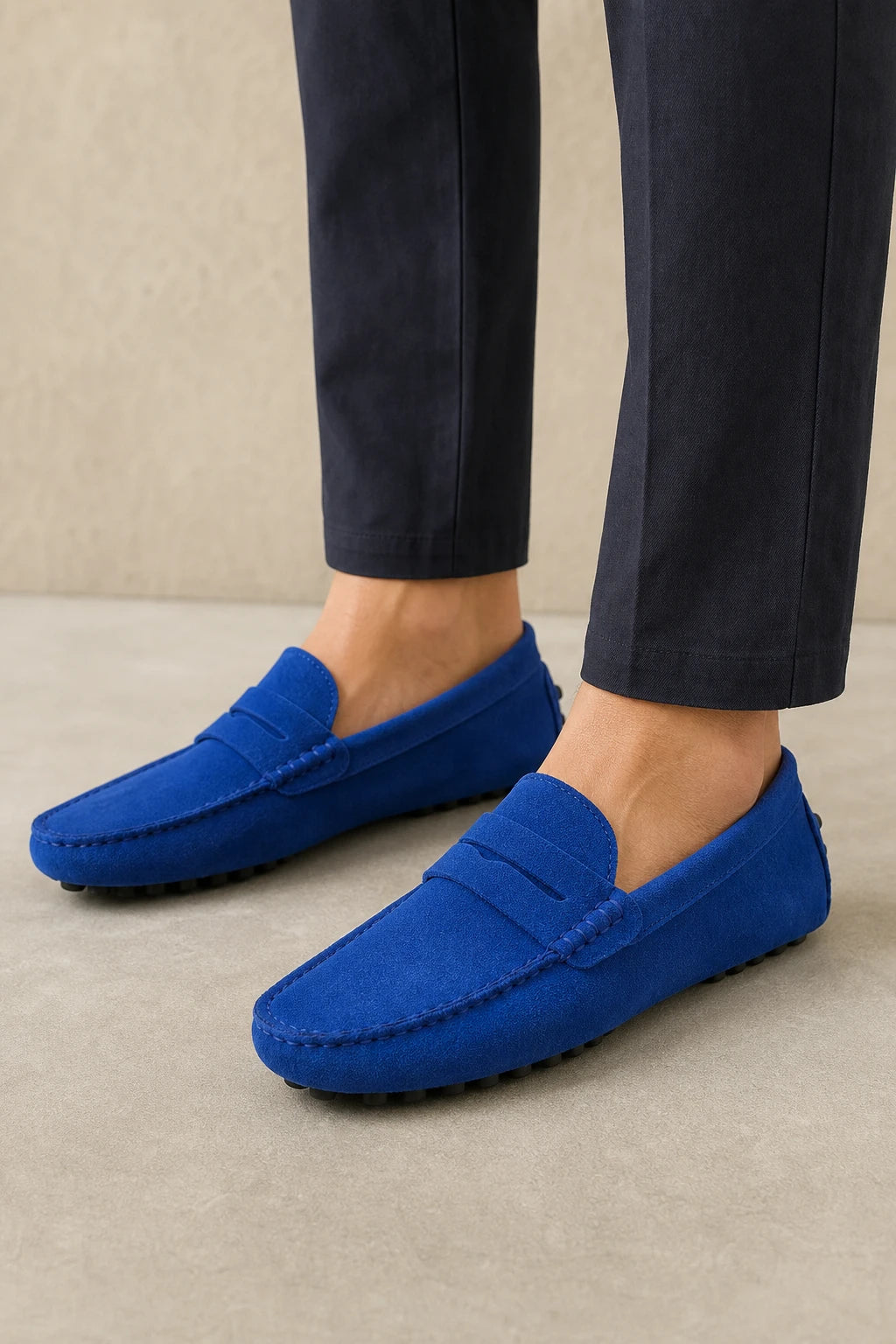 Mocasines Hombre Vestir De Gamuza Para Conducir