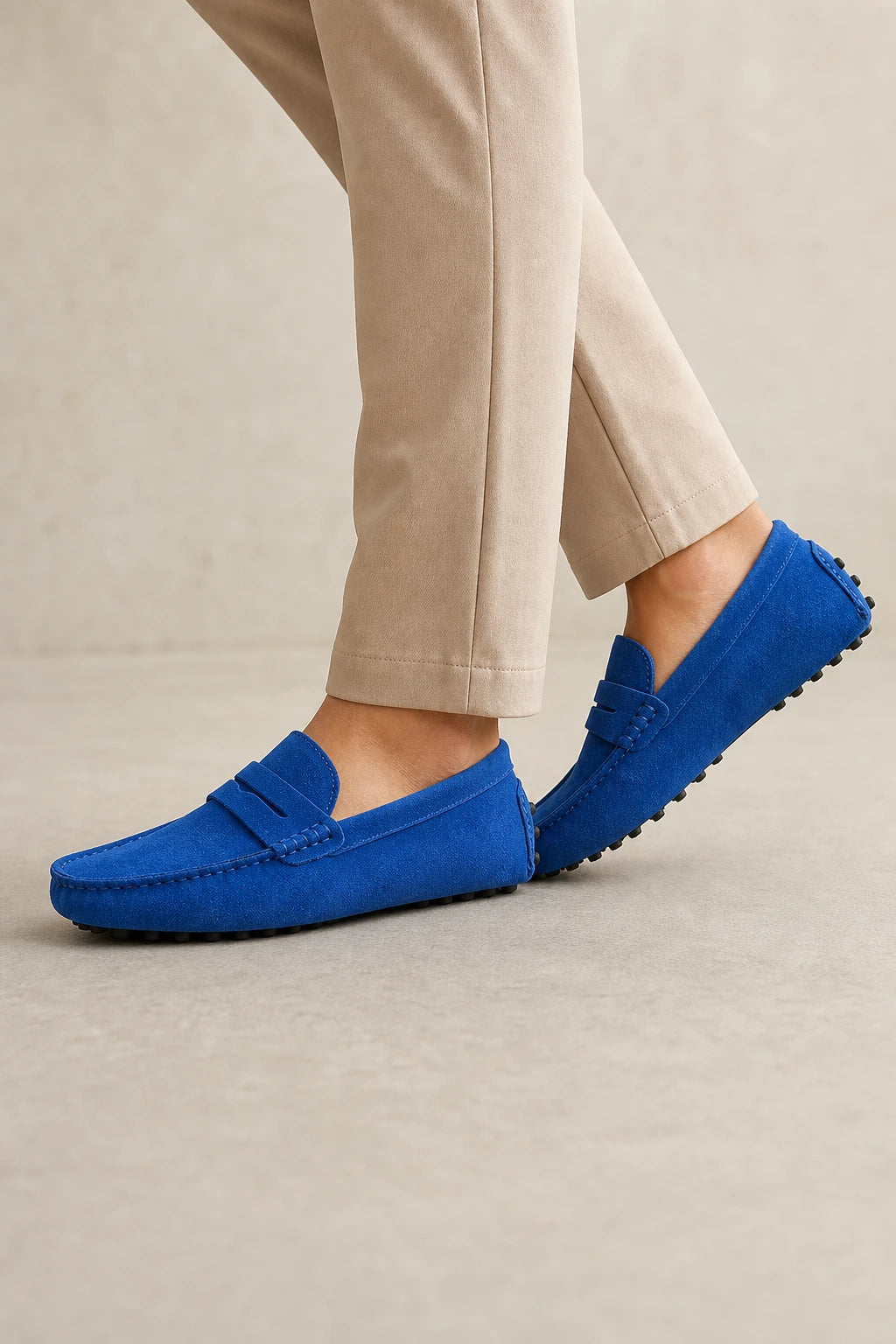 Mocasines Hombre Vestir De Gamuza Para Conducir