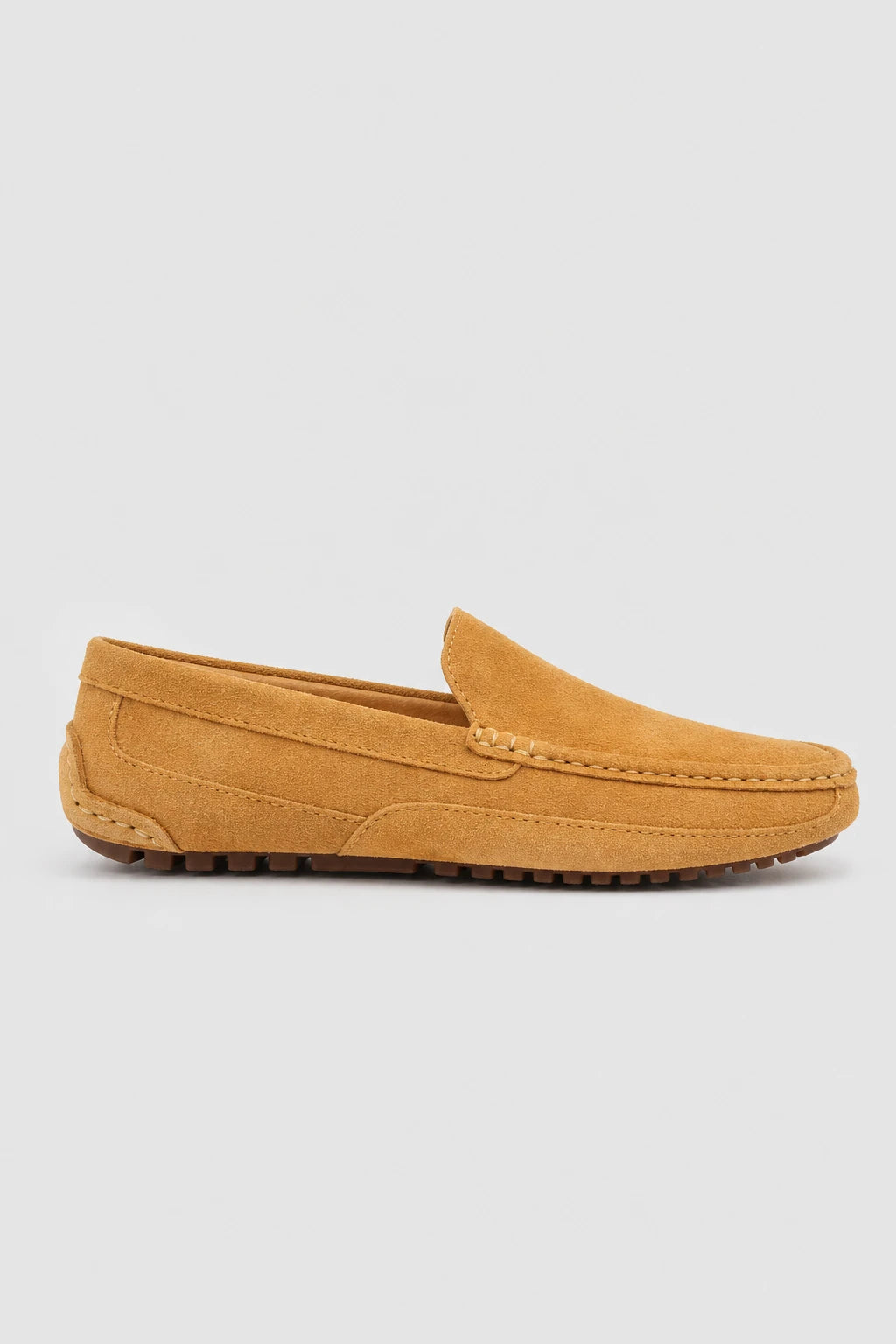 Mocasines Hombres De Gamuza Caqui