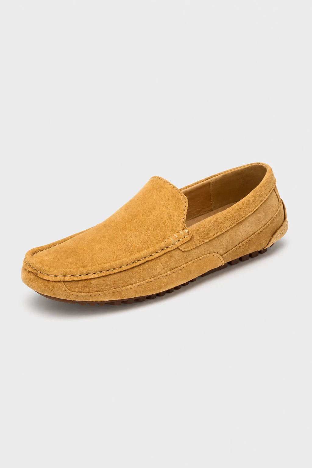Mocasines Hombres De Gamuza Caqui