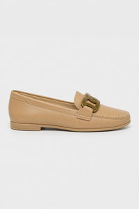 Mocasines Mujer Cómodos Cuero Con Cadena