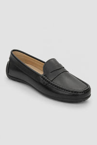Mocasines Mujer Negros De Cuero Vacuno Planos