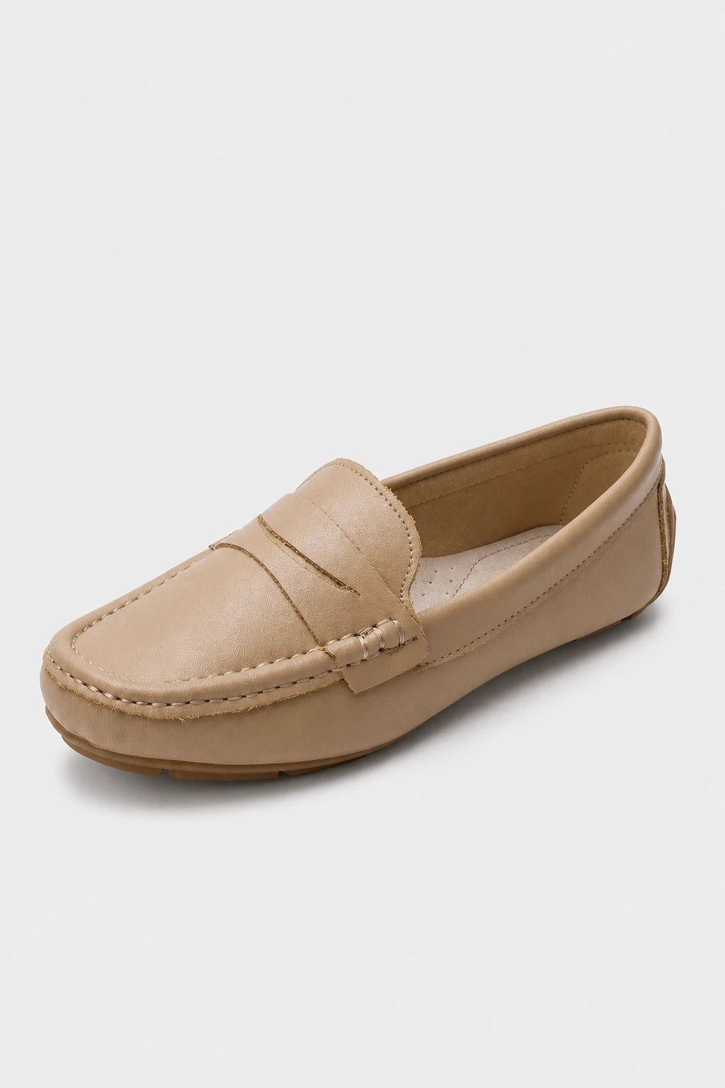 Mocasines Mujer Piel De Cuero Planos