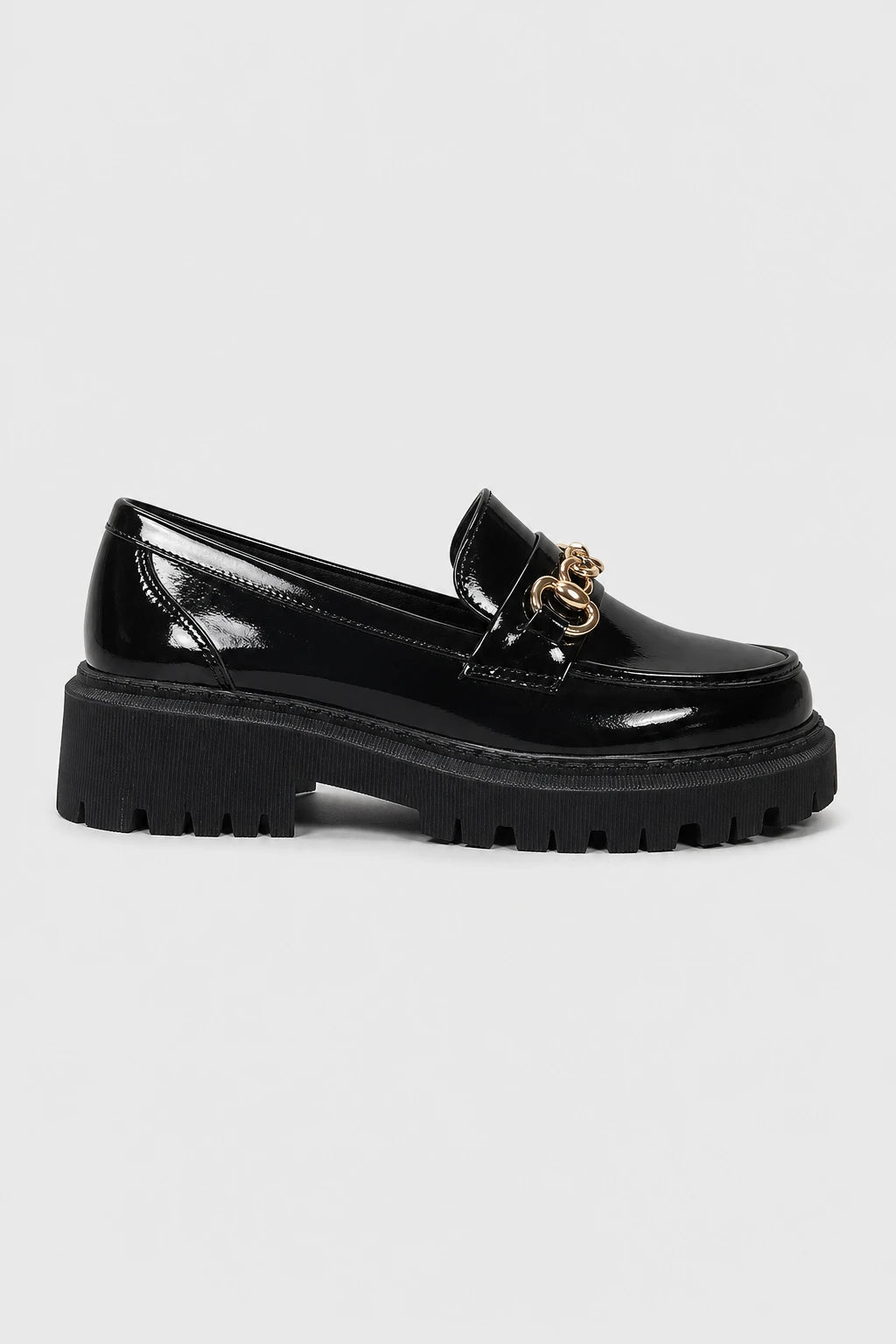 Mocasines Mujer Plataforma De Charol