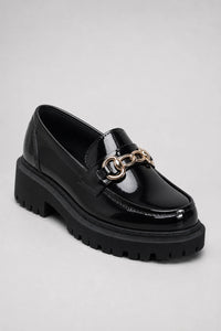 Mocasines Mujer Plataforma De Charol