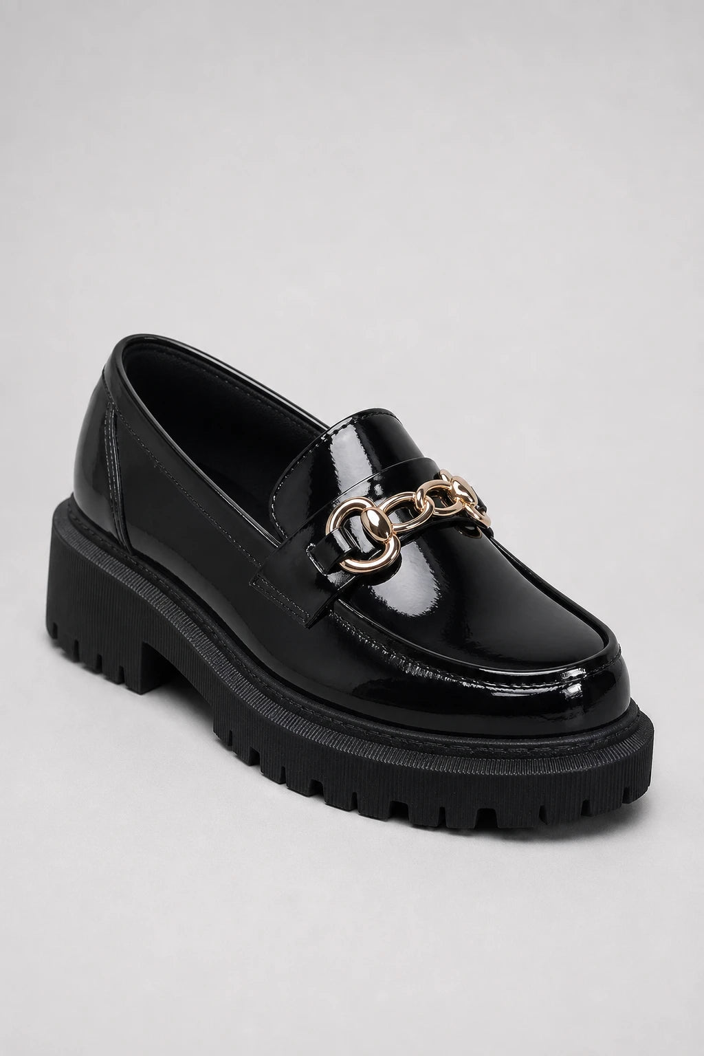 Mocasines Mujer Plataforma De Charol