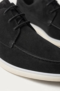 Mocasines Poliuretano De Gamuza Con Cordones