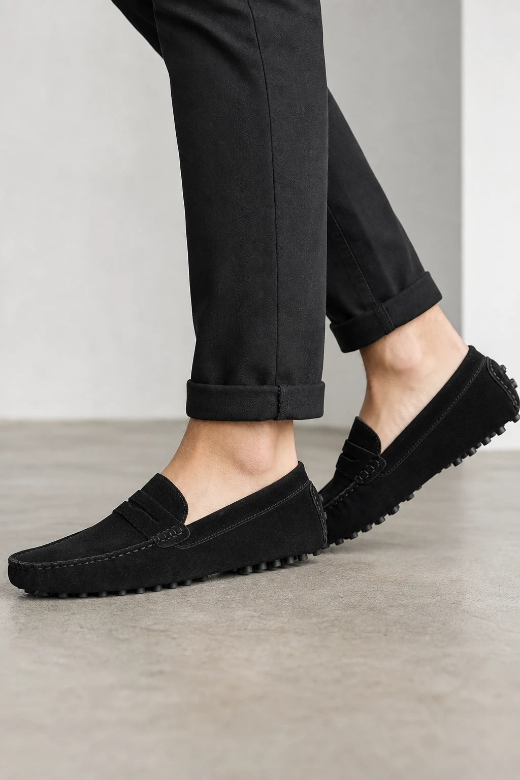 Mocasines Zapatos Hombre De Gamuza