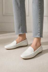 Mocasines Zapatos Mujer De Cuero Planos
