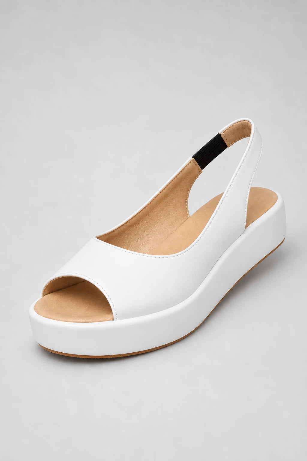 Sandalias Con Tacon Blanco Plataforma