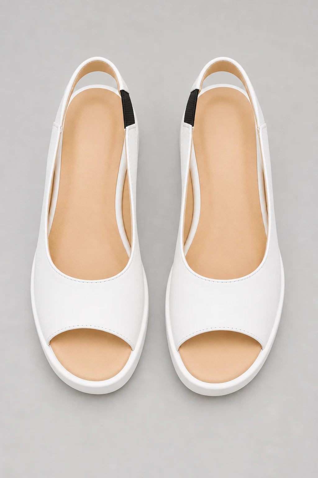 Sandalias Con Tacon Blanco Plataforma