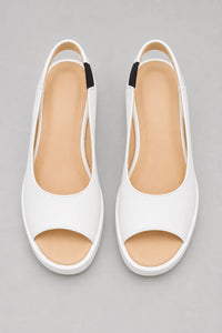 Sandalias Con Tacon Blanco Plataforma