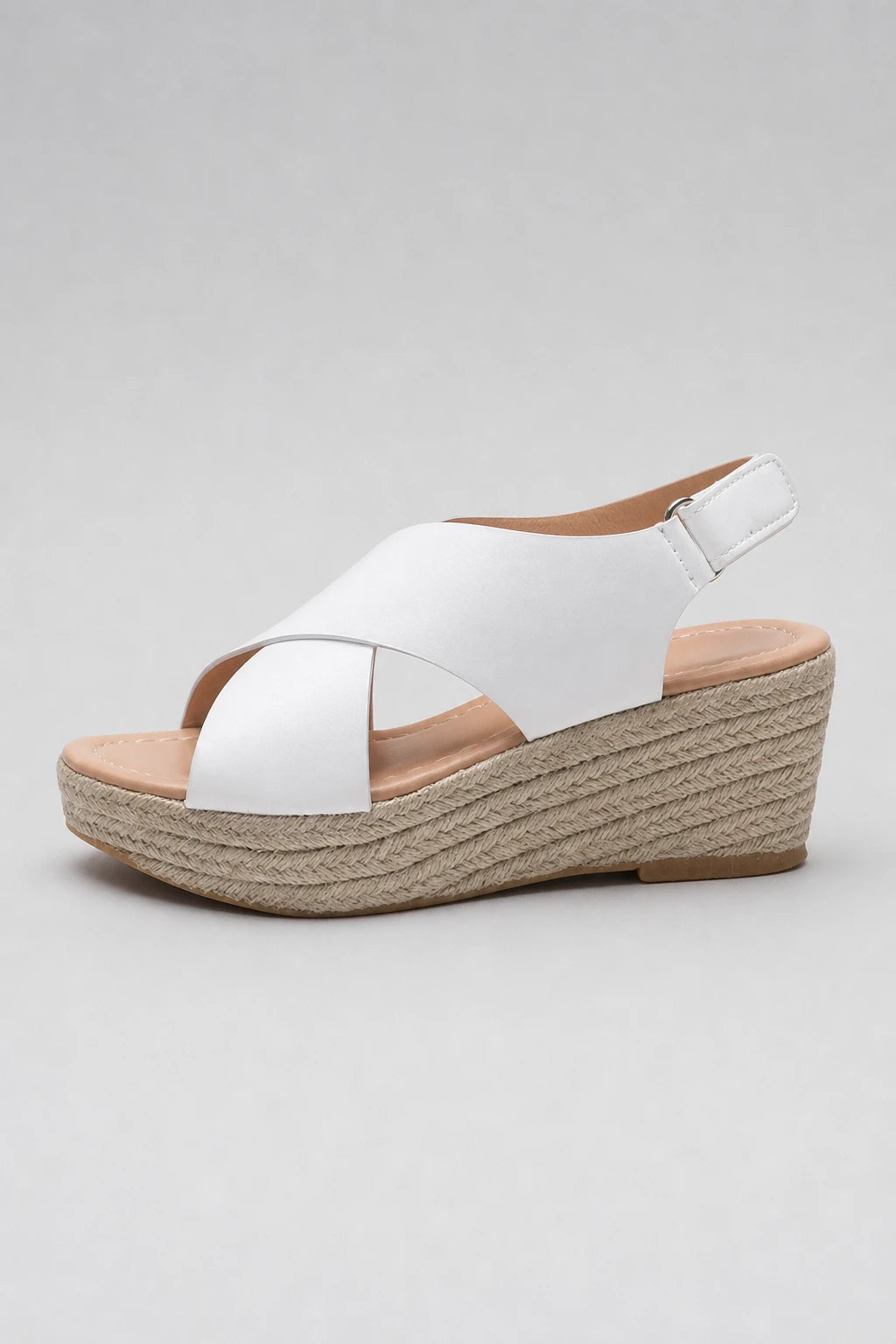 Sandalias Con Tacones De Cuña Tiras Cruzadas