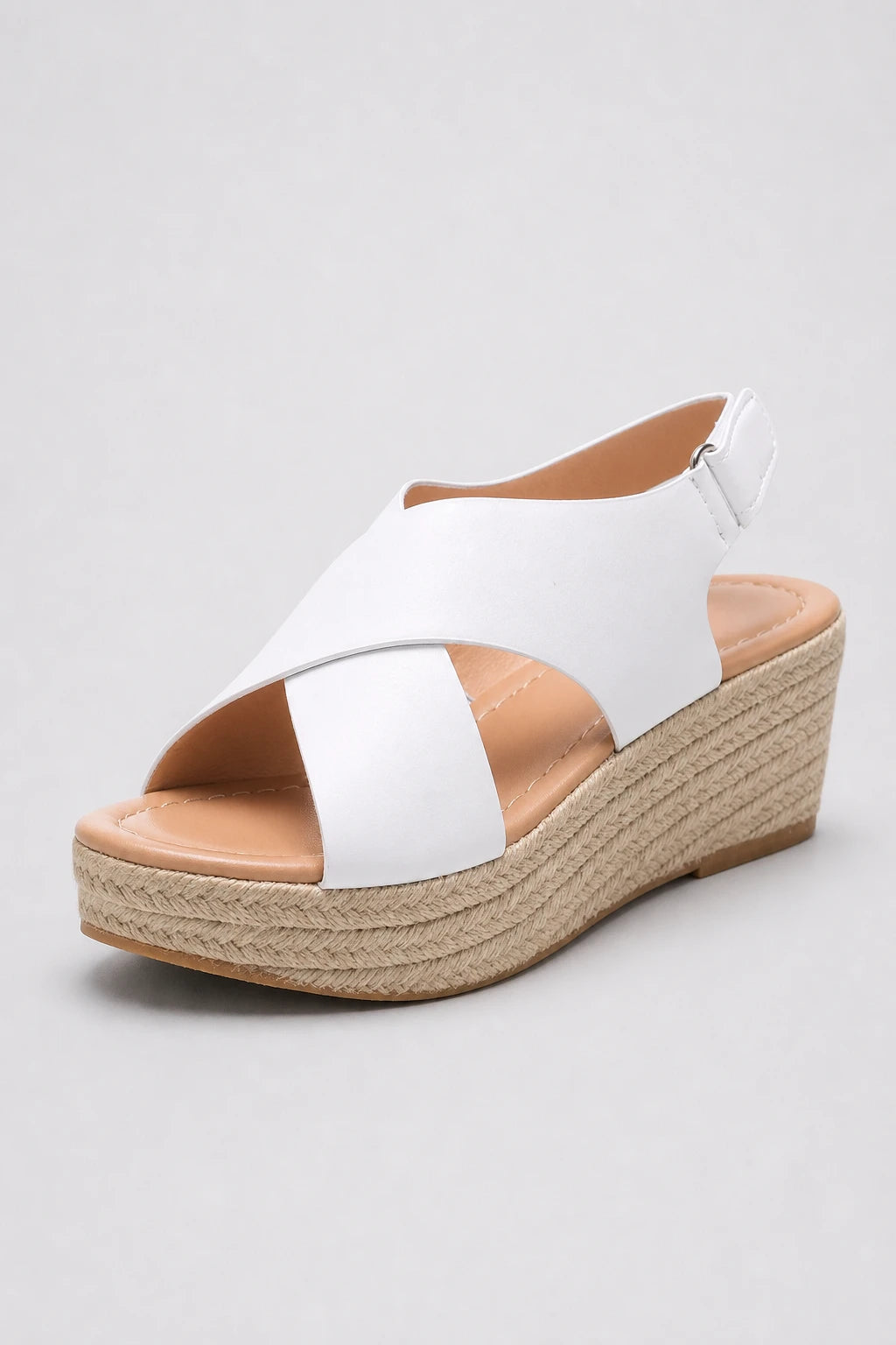 Sandalias Con Tacones De Cuña Tiras Cruzadas