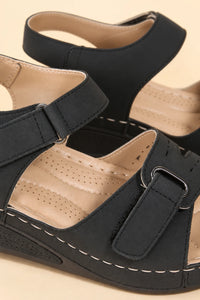 Sandalias Mujer Cuña Punta Abierta